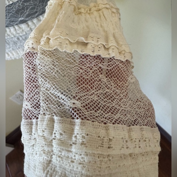 Anthropologie Tiny Pieced Lace Cowlneck Pullover Blouse Top, Cream, Size XS, NWT - Picture 9 of 14